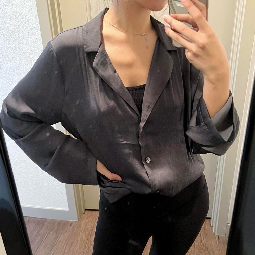 Gapbody Dark Gray Button-Up - image 4